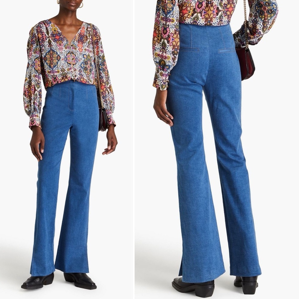 Veronica Beard Royce Jeans Womens 0 Denim Blue Casual Classic 70s Retro - Picture 6 of 15